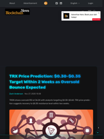 TRX Price Prediction: $0.30-$0.35 Target Within 2 Weeks as Oversold Bounce Expected - Blockchain.News