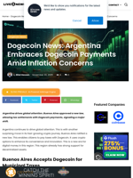 Dogecoin News: Argentina Embraces Dogecoin Payments Amid Inflation Concerns | Live Bitcoin News