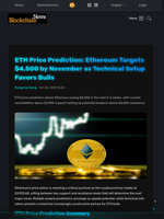 ETH Price Prediction: Ethereum Targets $4,500 by November as Technical Setup Favors Bulls - Blockchain.News