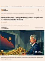 Michael Saylor’s 'Orange Century' meets skepticism: 'Leaves much to be desired' - AMBCrypto