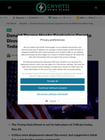 Donald Trump Hosts Crypto Dinner for TRUMP Holders Today