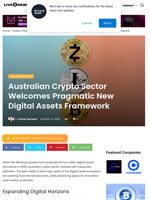 Australian Crypto Sector Welcomes Pragmatic New Digital Assets Framework | Live Bitcoin News