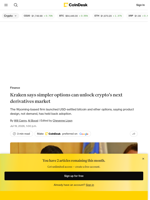 Kraken launches crypto options, betting simpler products can expand the market