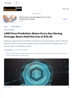 LINK Price Prediction: Below Every Key Moving Average, Bears Hold the Line at $12.26 - Blockchain.News