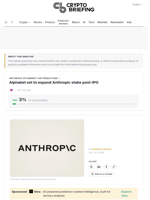 Alphabet set to expand Anthropic stake post-IPO