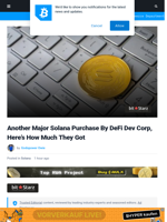 Another Major Solana Purchase By DeFi Dev Corp, Here’s How Much They Got | Bitcoinist.com