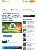 Little Pepe (LILPEPE) Raises $6,575,000 as 5th Presale Stage Ends Faster Than Expectations – Branded Spotlight Bitcoin News
