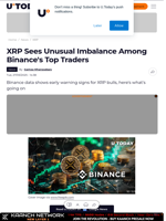 XRP Sees Unusual Imbalance Among Binance's Top Traders