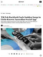 TikTok Backlash Fuels Sudden Surge in Little-Known Australian Social App - Decrypt