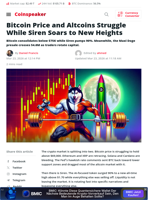 Bitcoin Price and Altcoins Struggle While Siren Soars to New Heights - Coinspeaker