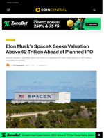 Elon Musk's SpaceX Seeks Valuation Above $2 Trillion Ahead of Planned IPO