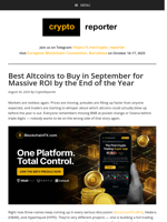 Best Altcoins to Buy in September for Massive ROI by the End of the Year