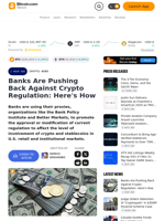 Banks Are Pushing Back Against Crypto Regulation: Here's How – Crypto News Bitcoin News