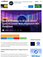 Best AI Presale to Buy in 2025? Lyno AI Leads With Explosive ROI Potential | Live Bitcoin News