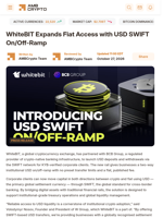 WhiteBIT Expands Fiat Access with USD SWIFT On/Off-Ramp - AMBCrypto