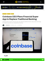 Coinbase CEO Plans Financial Super App to Replace Traditional Banking - CoinCentral