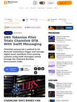 UBS Tokenize Pilot Trials Chainlink DTA With Swift Messaging – Blockchain Bitcoin News