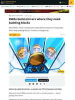 RWAs Build Mirrors Where They Need Building Blocks