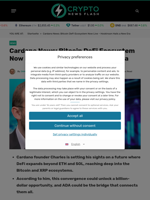 Cardano News: Bitcoin DeFi Ecosystem Now Live – Hoskinson Hails a New Era - Crypto News Flash