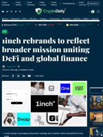 1inch rebrands to reflect broader mission uniting DeFi and global finance - Crypto Daily
