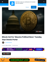 Bitcoin Set For 'Massive Political News' Tuesday: Dennis Porter