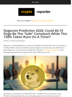 Dogecoin Prediction 2026: Could $0.10 Doge Be The “Safe” Comeback While This 158% Token Runs On A Timer?