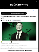 Elon Musk Hires Snapchat’s First Product Manager at X