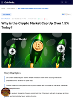 Why is the Crypto Market Cap Up Over 1.5% Today?