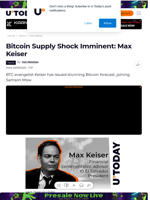 Bitcoin Supply Shock Imminent: Max Keiser