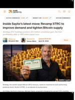 Inside Saylor’s latest move: Revamp STRC to improve demand and tighten Bitcoin supply - AMBCrypto