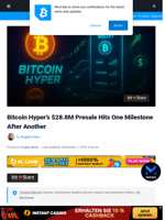 Bitcoin Hyper $28.8M Raise Puts This Bitcoin Layer 2 Contender in the Spotlight