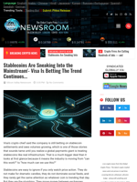 
Stablecoins Are Sneaking Into the Mainstream'- Visa Is Betting The Trend Continues... | Cryptocurrency News Live | Breaking Crypto News - Realtime Prices, Analysis, Predictions...
