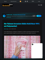 No-Taiwan Invasion Odds Hold Near 99% on Polymarket - Blockchain.News