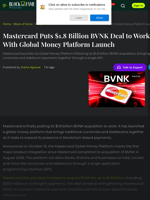 Mastercard Puts $1.8 Billion BVNK Deal to Work With Global Money Platform Launch
