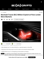 Blockaid Traces $9.3 Million Exploit at Flow Lender More Markets