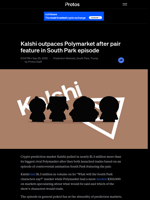 Kalshi outpaces Polymarket after pair feature in South Park episode