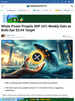 Whale Power Propels XRP 26% Weekly Gain as Bulls Eye $3.04 Target - TheNewsCrypto