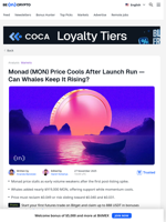 Monad Price Stalls, Needs Whales To Hold The Rally?