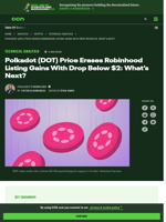 Polkadot Price Wipes Out Robinhood Listing Gains: What Next?