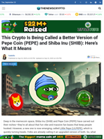 This Crypto Is Being Called a Better Version of Pepe Coin (PEPE) and Shiba Inu (SHIB): Here’s What It Means - TheNewsCrypto
