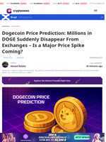 Dogecoin Price Prediction: DOGE Leaves Exchanges, Spike?