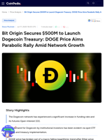Bit Origin Secures $500M to Launch Dogecoin Treasury