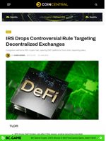 IRS Drops Controversial Rule Targeting Decentralized Exchanges