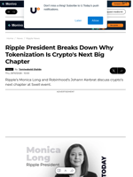 Ripple President Breaks Down Why Tokenization Is Crypto's Next Big Chapter - U.Today