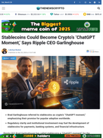 Stablecoins Could Become Crypto’s ‘ChatGPT Moment,’ Says Ripple CEO Garlinghouse - TheNewsCrypto