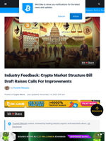 Industry Feedback: Crypto Market Structure Bill Draft Raises Calls For Improvements | Bitcoinist.com