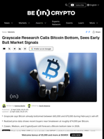 Grayscale Says Bitcoin Already Bottomed In February 2026