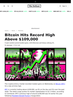 Bitcoin Hits Record High Above $109,000 - 