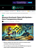 Binance Overhauls Token Info System—More Transparency Ahead