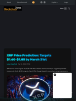 XRP Price Prediction: Targets $1.60-$1.85 by March 31st - Blockchain.News